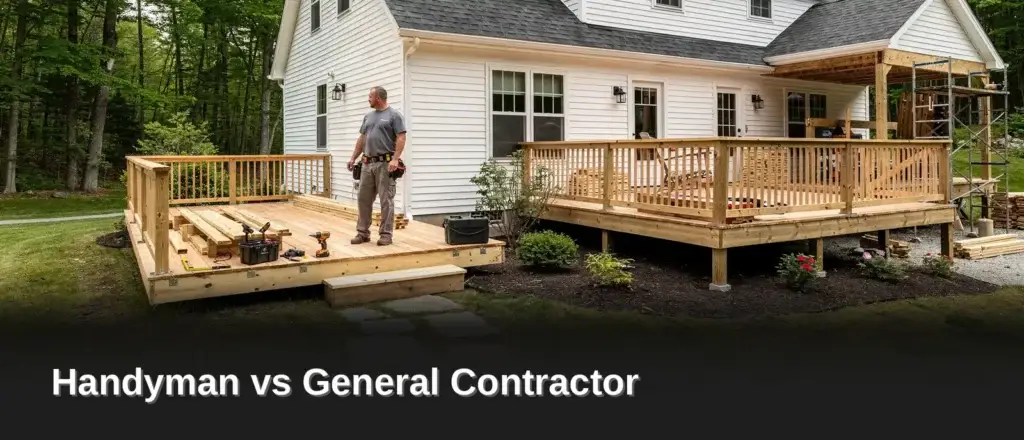 A handyman vs general contractor comparison starts with scope. Small repairs and single-task projects around